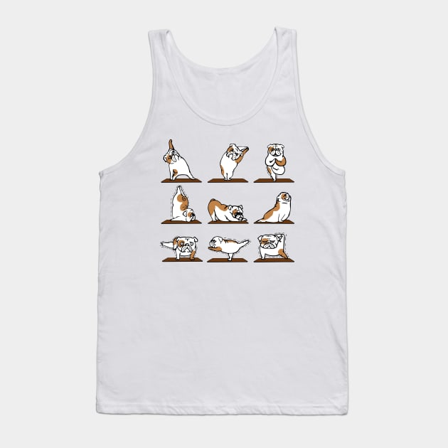 Funny bulldog yoga pose Tank Top by MasutaroOracle